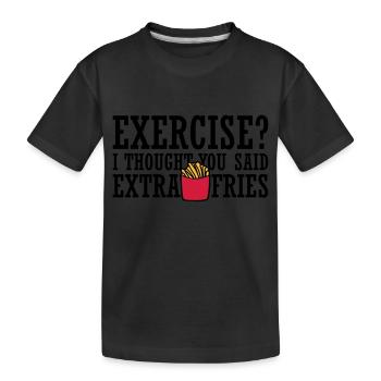 Exercice Extra Fries Citation - T-shirt bio Premium Enfant - noir - Devant