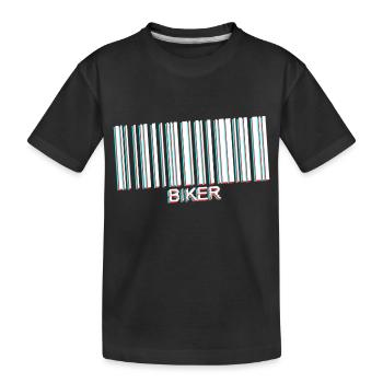 code barre biker white - T-shirt bio Premium Enfant - noir - Devant