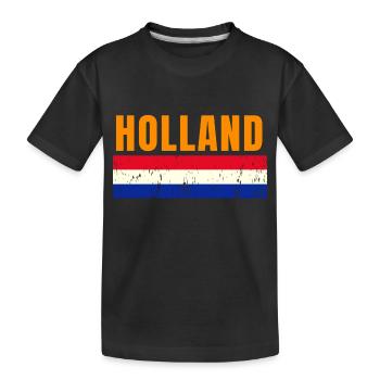 Holland Flag English - Kids' Premium Organic T-Shirt - black - Front