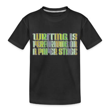 éditeur anniversaire cadeau noël idée - T-shirt bio Premium Enfant - noir - Devant
