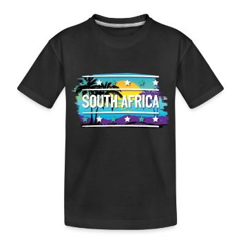 Afrique du Sud - T-shirt bio Premium Enfant - noir - Devant