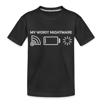 Logos my worst nightmare - Kids' Premium Organic T-Shirt - black - Front