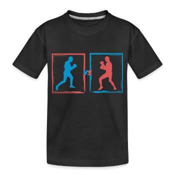 Boxe combat - idee cadeau boxeur - T-shirt bio Premium Enfant - noir - Devant