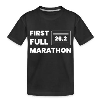 Fußball Soccer - Kinder Premium Bio T-Shirt - Schwarz - Vorne