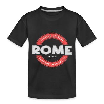 Rome Rome Italy City Skyline Home Love - Kids' Premium Organic T-Shirt - black - Front