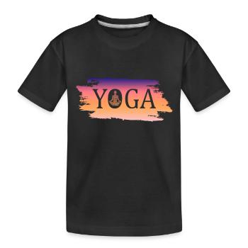 Yoga Namaste - Kinder Premium Bio T-Shirt - Schwarz - Vorne