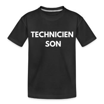 T-shirt Technicien Son - T-shirt bio Premium Enfant - noir - Devant