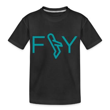 Fliegen - Kinder Premium Bio T-Shirt - Schwarz - Vorne