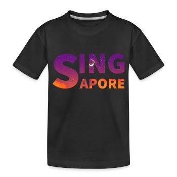 Singapour - T-shirt bio Premium Enfant - noir - Devant