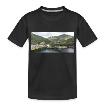 Hellesylt panorama vie - Kinder Premium Bio T-Shirt - Schwarz - Vorne