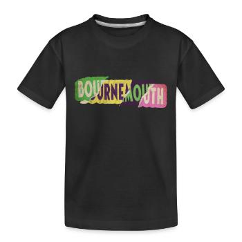 Bournemouth Angleterre UK City Font Punk Retro - T-shirt bio Premium Enfant - noir - Devant