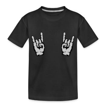 2 Hands Heavy Metal - Kids' Premium Organic T-Shirt - black - Front