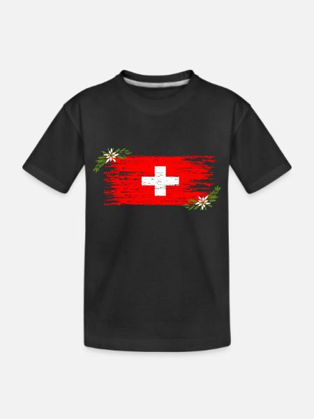 Drapeau suisse - T-shirt bio Premium Enfant - noir
