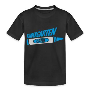 Wax crayon Kindergarten Crew Team - Kids' Premium Organic T-Shirt - black - Front