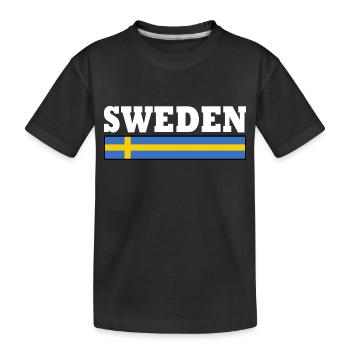 Schweden - Kinder Premium Bio T-Shirt - Schwarz - Vorne