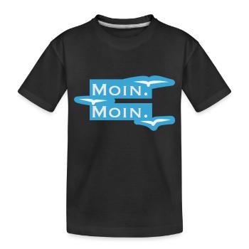 Moin I Norddeutsche Begrüßung - Kinder Premium Bio T-Shirt - Schwarz - Vorne