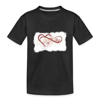 Gold Flower Love - Kinder Premium Bio T-Shirt - Schwarz - Vorne