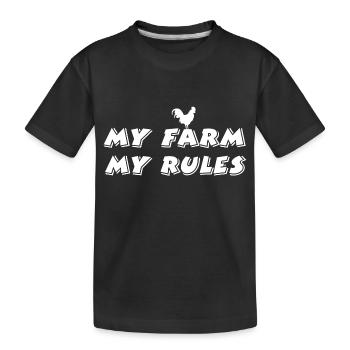 Farm - Kids' Premium Organic T-Shirt - black - Front