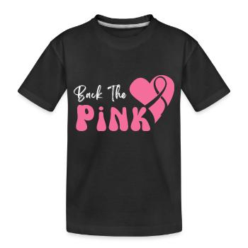 Retour la sensibilisation au cancer du sein rose - T-shirt bio Premium Enfant - noir - Devant