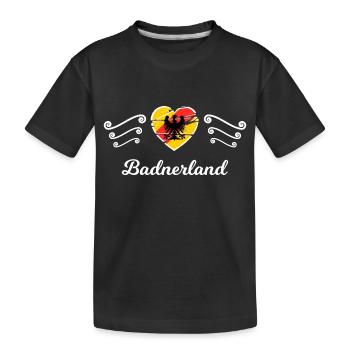 Mein Badnerland - Kinder Premium Bio T-Shirt - Schwarz - Vorne
