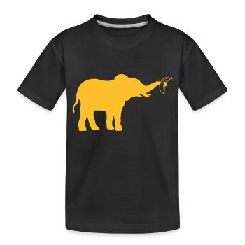 Banane Elephant Silhouette Fruit - T-shirt bio Premium Enfant - noir - Devant