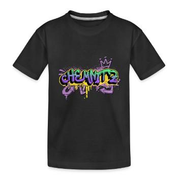 Chemnitz Deutschland Stadt Graffiti Spray Sprayer - Kinder Premium Bio T-Shirt - Schwarz - Vorne