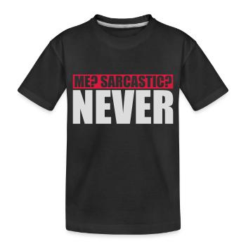 moi sarcastique ne cite jamais - T-shirt bio Premium Enfant - noir - Devant