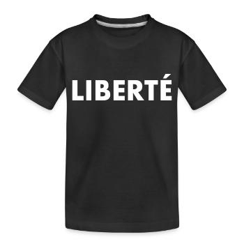 Liberté - Kids' Premium Organic T-Shirt - black - Front