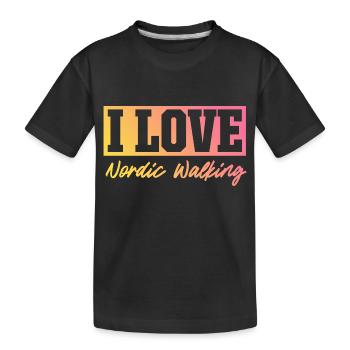 J’adore la marche nordique - T-shirt bio Premium Enfant - noir - Devant