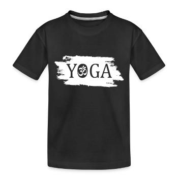 Yoga Om - Kinder Premium Bio T-Shirt - Schwarz - Vorne
