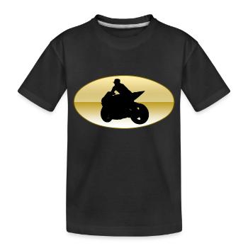 Motorrad - Kinder Premium Bio T-Shirt - Schwarz - Vorne
