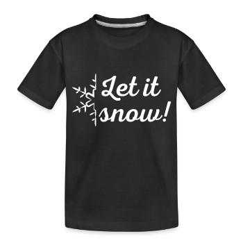 Let is snow - Concevoir avec un flocon de neige - T-shirt bio Premium Enfant - noir - Devant