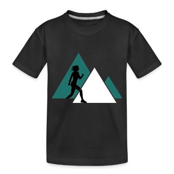 Trailrun Sport Walking Walking Trail Marathon - T-shirt bio Premium Enfant - noir - Devant