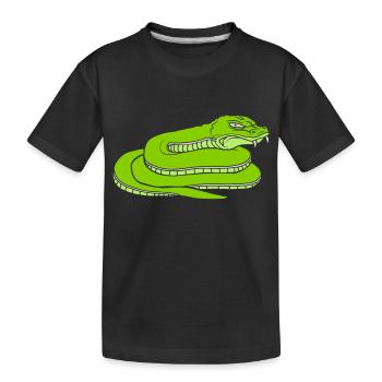 Concevoir un dangereux serpent maléfique - T-shirt bio Premium Enfant - noir - Devant