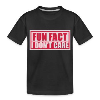 Je me fiche des faits - T-shirt bio Premium Enfant - noir - Devant