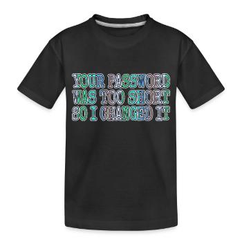fun birthday present gift idea present - Kids' Premium Organic T-Shirt - black - Front