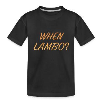 WENN LAMBO ORANGE - Kinder Premium Bio T-Shirt - Schwarz - Vorne