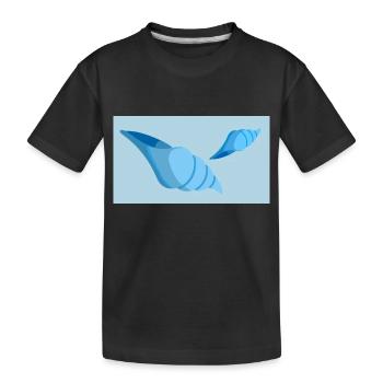 Märchenmuschel - Kinder Premium Bio T-Shirt - Schwarz - Vorne