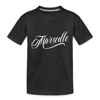 Marseille en calligraphie - T-shirt bio Premium Enfant - noir - Devant