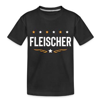 Fleischer Beruf - Kinder Premium Bio T-Shirt - Schwarz - Vorne