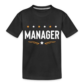 Manager Beruf - Kinder Premium Bio T-Shirt - Schwarz - Vorne