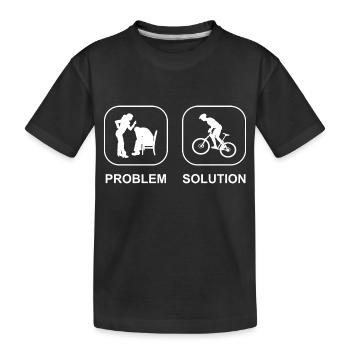 Bike Cycling Mountainbike Bike Tour - Kids' Premium Organic T-Shirt - black - Front