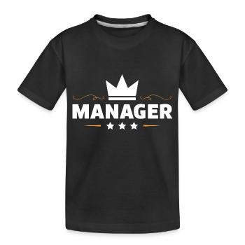 Métier de manager - T-shirt bio Premium Enfant - noir - Devant