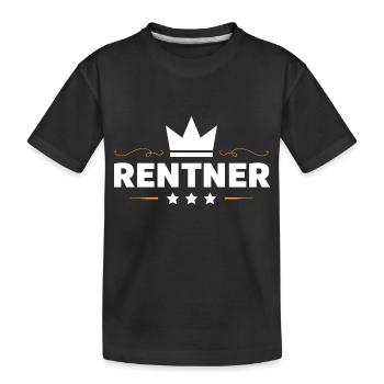 Rentner Rente - Kinder Premium Bio T-Shirt - Schwarz - Vorne