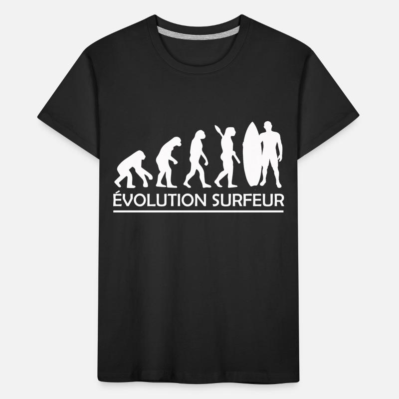 évolution surfeur / cadeau surfeur T-shirt bio Premium Enfant