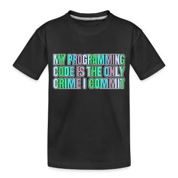 Programmation de devis - T-shirt bio Premium Enfant - noir - Devant
