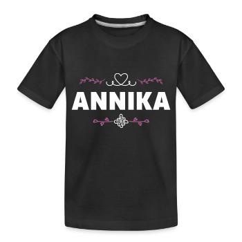 Annika - Kinder Premium Bio T-Shirt - Schwarz - Vorne