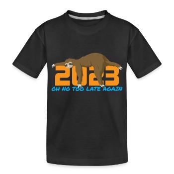 Happy New Year 2023 New Year's Eve Christmas - Kids' Premium Organic T-Shirt - black - Front