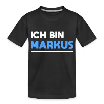 Markus Name Spruch für stolze Markus - Kinder Premium Bio T-Shirt - Schwarz - Vorne
