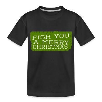 Couples drôles dictons Happy Fun Dork Angler - T-shirt bio Premium Enfant - noir - Devant
